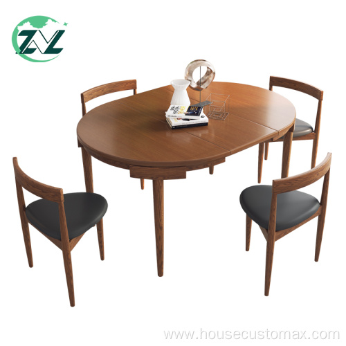 Dining Table Wooden Home Furniture Round Extendable